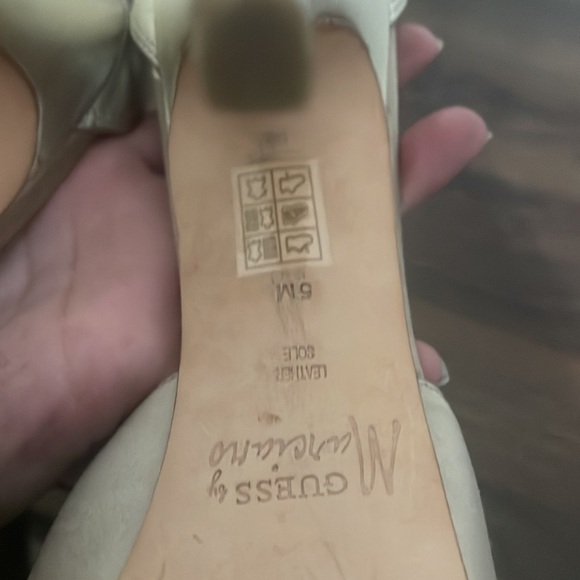 Guess By Marciano Satin Rhinestone Key Heels Size 5 - Picture 8 of 9